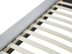 Welur CAVAILLON 180 x 200 cm Jasno Łóżka Tapicerowane|Łóżka Podwójne
