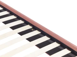 Discount Łóżko Welur CHALEIX 180 x 200 cm Brzoskwiniowy Łóżka Tapicerowane|Łóżka Podwójne