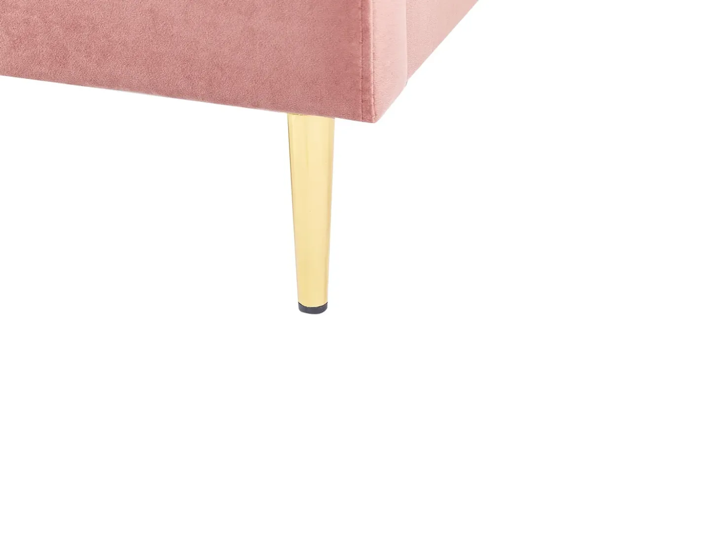 Discount Łóżko Welur CHALEIX 180 x 200 cm Brzoskwiniowy Łóżka Tapicerowane|Łóżka Podwójne