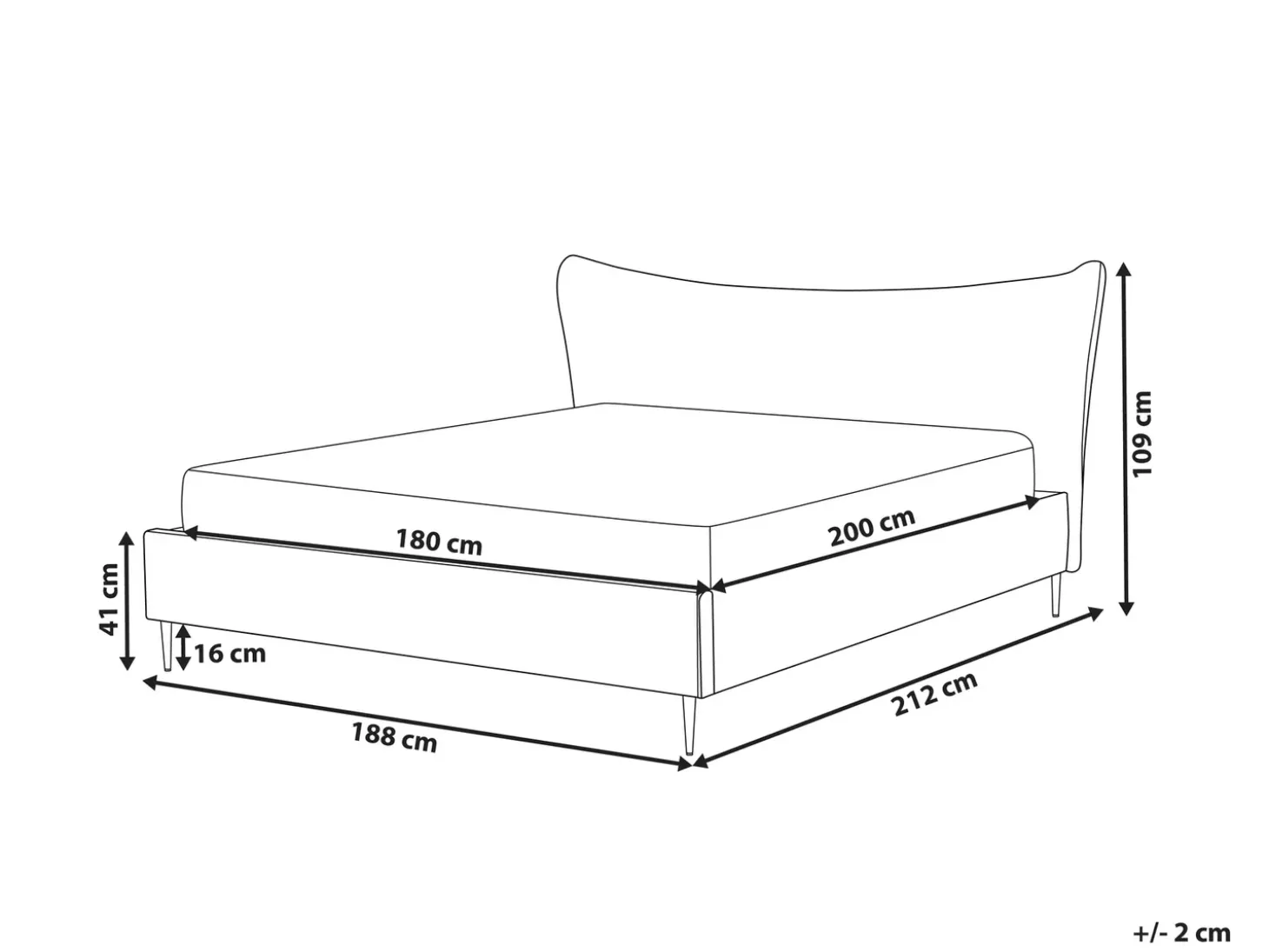 Discount Łóżko Welur CHALEIX 180 x 200 cm Jasnoszary Łóżka Tapicerowane|Łóżka Podwójne