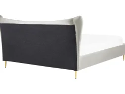 Discount Łóżko Welur CHALEIX 180 x 200 cm Jasnoszary Łóżka Tapicerowane|Łóżka Podwójne