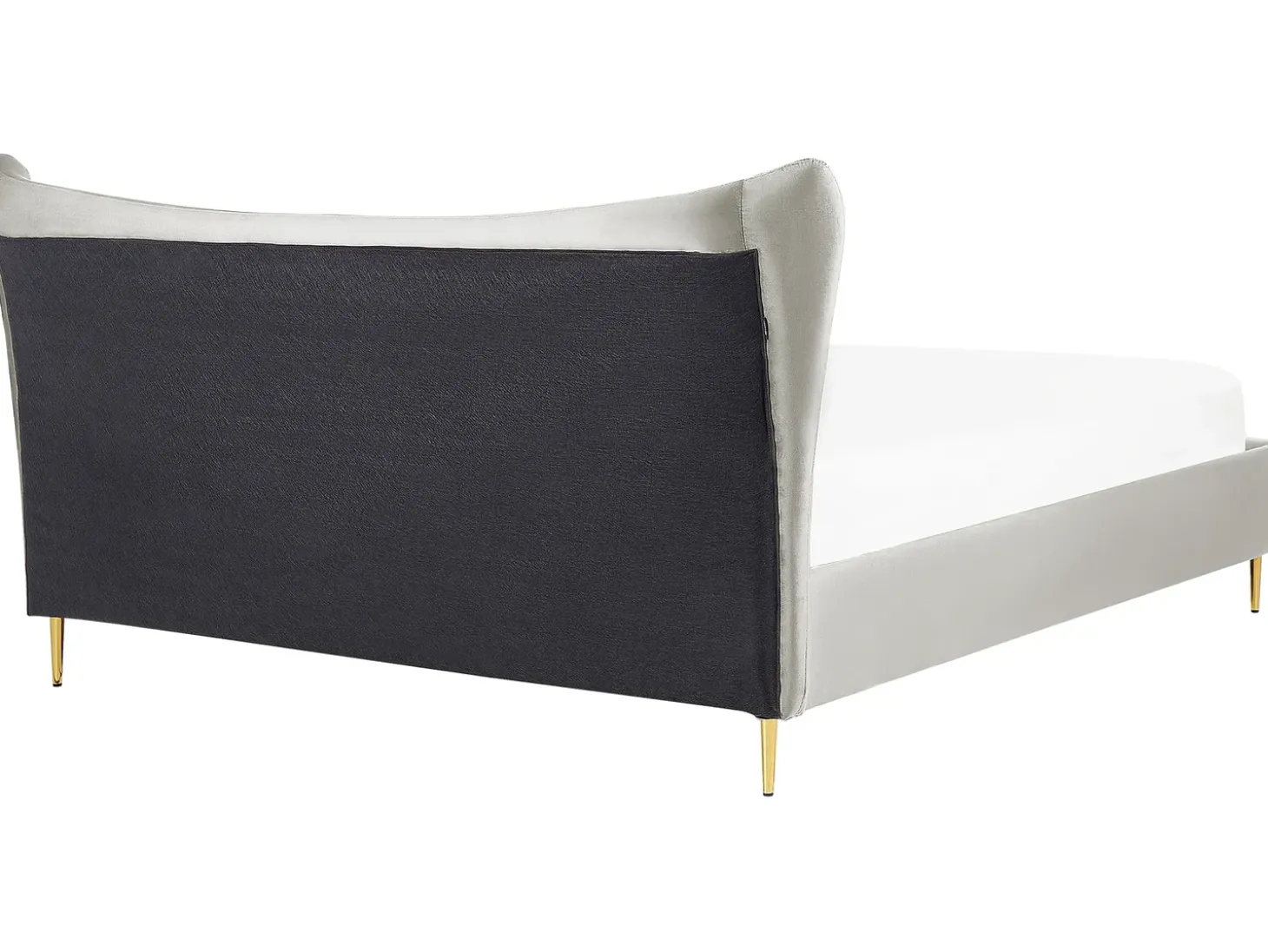 Discount Łóżko Welur CHALEIX 180 x 200 cm Jasnoszary Łóżka Tapicerowane|Łóżka Podwójne