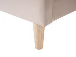 Best Łóżko Welur CORSAINT 90 x 200 cm Beżowy Dzieci Wszystkie Meble I Akcesoria Dziecięce|Łóżka Tapicerowane