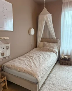 Best Łóżko Welur CORSAINT 90 x 200 cm Beżowy Dzieci Wszystkie Meble I Akcesoria Dziecięce|Łóżka Tapicerowane