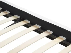 Best Welur FITOU 180 x 200 cm Biały Łóżka Tapicerowane|Łóżka Podwójne
