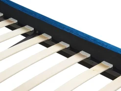 Outlet Welur FITOU 180 x 200 cm Ciemnoniebieski Łóżka Tapicerowane|Łóżka Podwójne