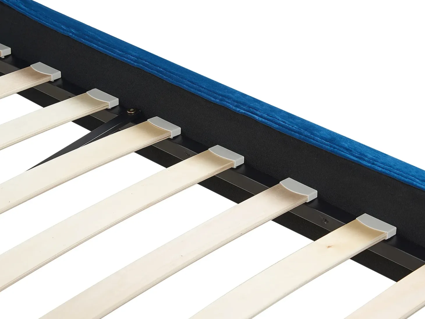 Outlet Welur FITOU 180 x 200 cm Ciemnoniebieski Łóżka Tapicerowane|Łóżka Podwójne
