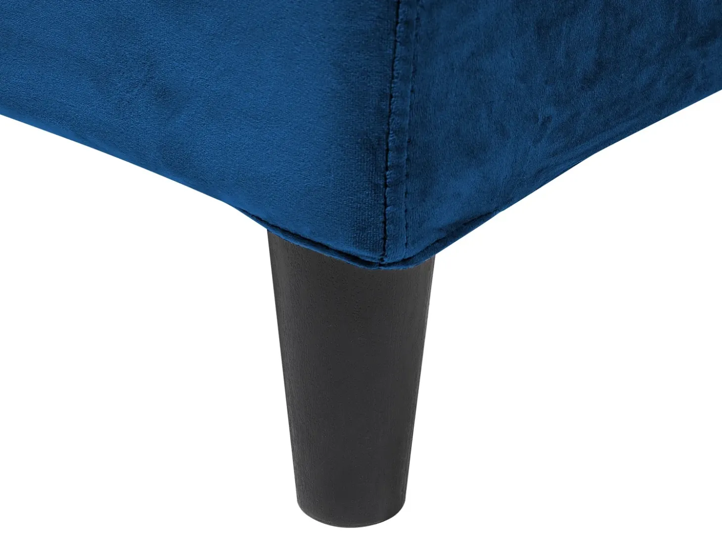 Outlet Welur FITOU 180 x 200 cm Ciemnoniebieski Łóżka Tapicerowane|Łóżka Podwójne