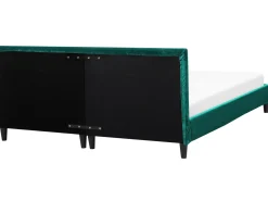 Łóżko Welur FITOU 180 x 200 cm Ciemnozielony Łóżka Tapicerowane|Łóżka Podwójne
