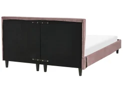 Best Welur FITOU 140 x 200 cm Różowy Łóżka Podwójne