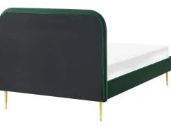 Online Łóżko Welur FLAYAT 120 x 200 cm Ciemnozielony Łóżka Tapicerowane|Łóżka Podwójne