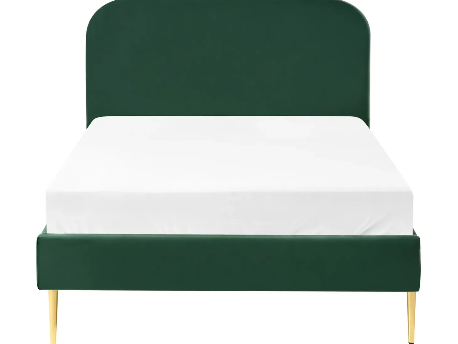 Online Łóżko Welur FLAYAT 120 x 200 cm Ciemnozielony Łóżka Tapicerowane|Łóżka Podwójne