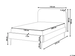 Online Łóżko Welur FLAYAT 120 x 200 cm Ciemnozielony Łóżka Tapicerowane|Łóżka Podwójne