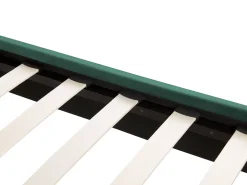 Łóżko Welur FLAYAT 160 x 200 cm Szmaragdowy Łóżka Tapicerowane|Łóżka Podwójne