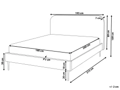 Hot Łóżko Welur FLAYAT 180 x 200 cm Żółty Łóżka Tapicerowane|Łóżka Podwójne