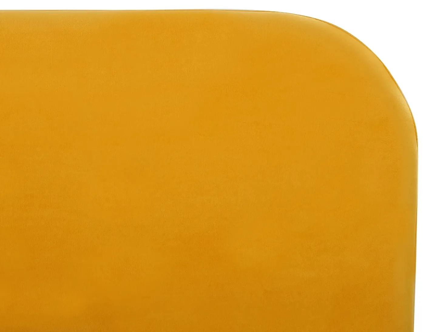 Hot Łóżko Welur FLAYAT 180 x 200 cm Żółty Łóżka Tapicerowane|Łóżka Podwójne