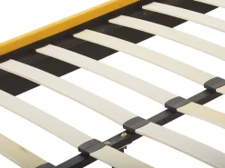 Hot Łóżko Welur FLAYAT 180 x 200 cm Żółty Łóżka Tapicerowane|Łóżka Podwójne