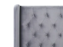 Discount Łóżko Welur FORBACH 180 x 200 cm Łóżka Tapicerowane|Łóżka Podwójne