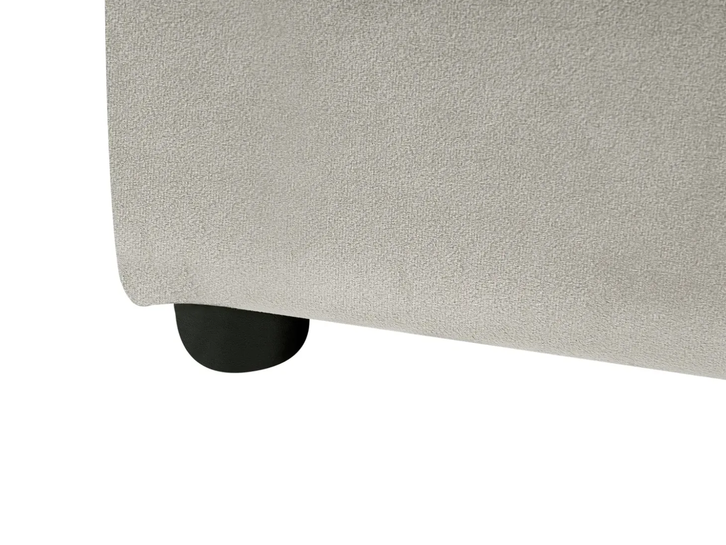 Clearance Welur LAVAUR 180 x 200 cm Beżowoszary Łóżka Tapicerowane|Łóżka Podwójne
