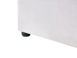 Outlet Welur LAVAUR 180 x 200 cm Złamana biel Łóżka Tapicerowane|Łóżka Podwójne