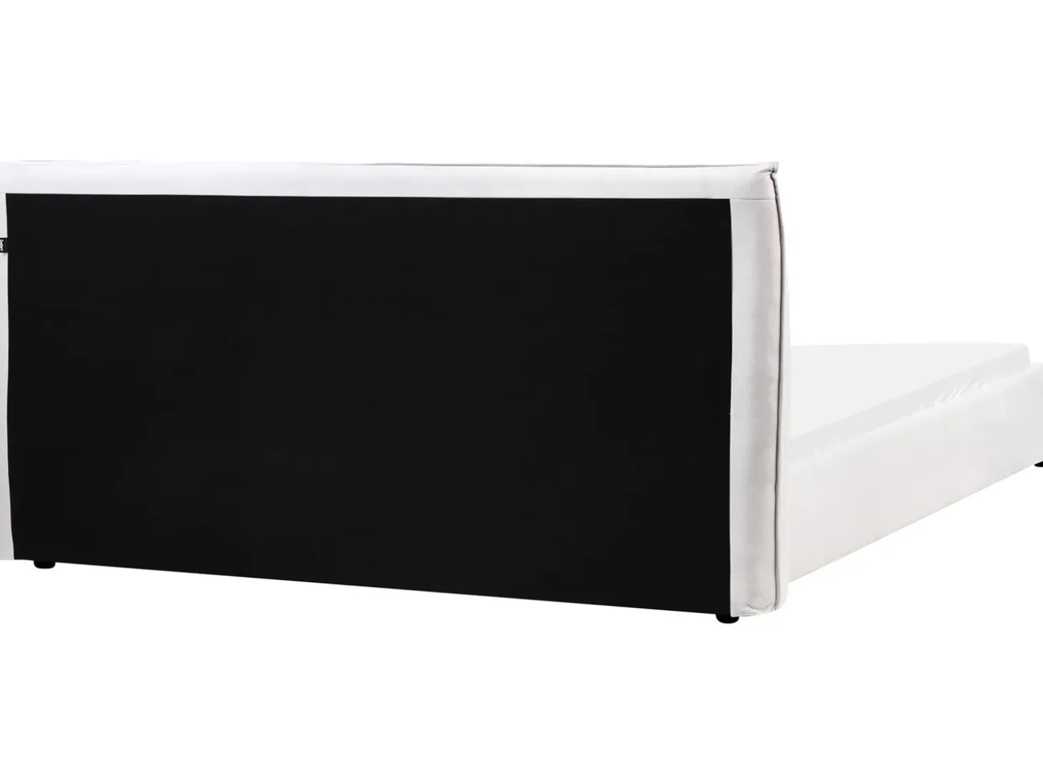 Outlet Welur LAVAUR 180 x 200 cm Złamana biel Łóżka Tapicerowane|Łóżka Podwójne