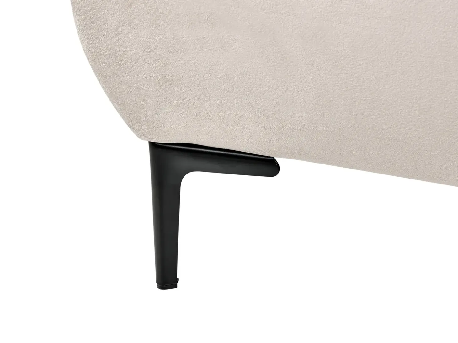 Discount Łóżko Welur LESSAY 180 x 200 cm Jasnobeżowy Łóżka Tapicerowane|Łóżka Podwójne