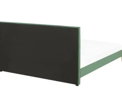 Hot Łóżko Welur LIMOUX 180 x 200 cm Ciemno Łóżka Tapicerowane|Łóżka Podwójne