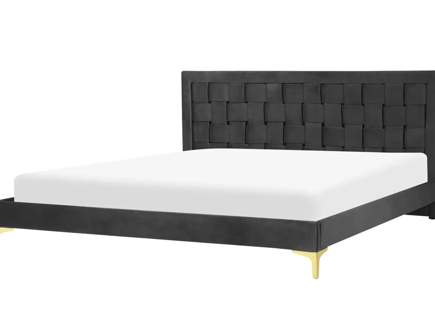 Online Łóżko Welur LIMOUX 180 x 200 cm Łóżka Tapicerowane|Łóżka Podwójne