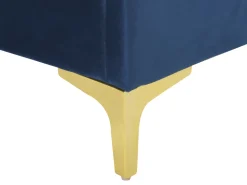 Łóżko Welur LIMOUX 180 x 200 cm Granatowy Łóżka Tapicerowane|Łóżka Podwójne