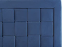 Łóżko Welur LIMOUX 180 x 200 cm Granatowy Łóżka Tapicerowane|Łóżka Podwójne