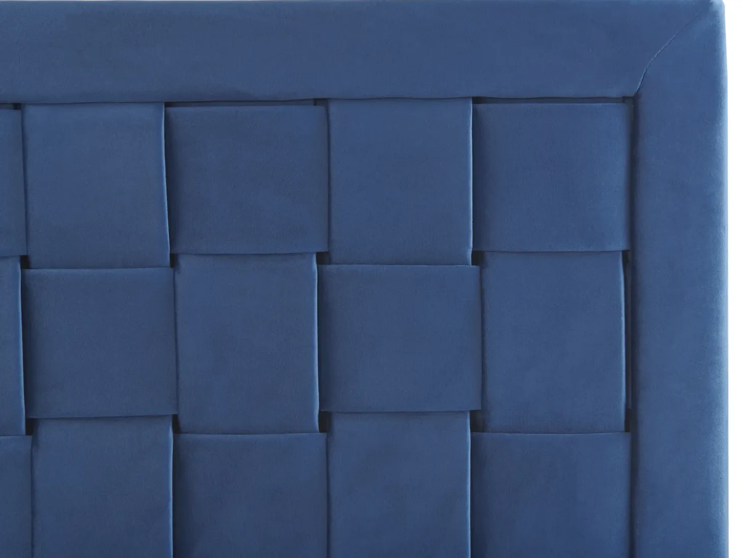 Łóżko Welur LIMOUX 180 x 200 cm Granatowy Łóżka Tapicerowane|Łóżka Podwójne