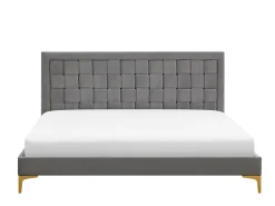 Sale Łóżko Welur LIMOUX 180 x 200 cm Łóżka Tapicerowane|Łóżka Podwójne