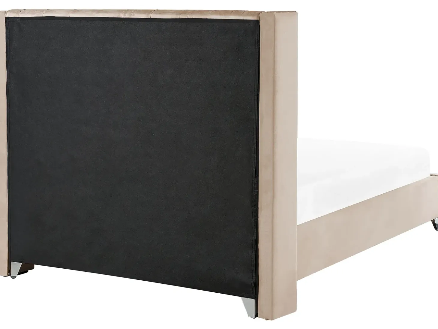 Best Welur LUBBON 180 x 200 cm Beżowy Łóżka Tapicerowane|Łóżka Podwójne
