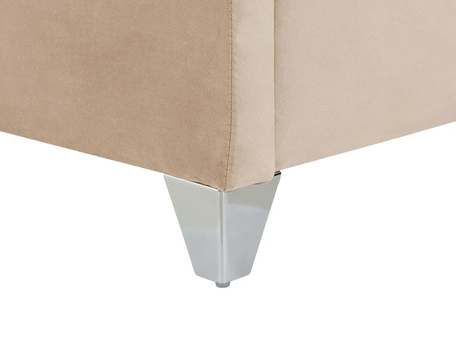 Best Welur LUBBON 180 x 200 cm Beżowy Łóżka Tapicerowane|Łóżka Podwójne