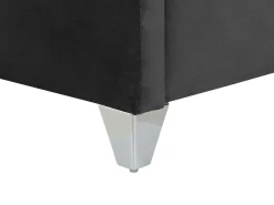 Online Welur LUBBON 160 x 200 cm Czarny Łóżka Tapicerowane|Łóżka Podwójne