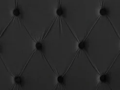 Online Welur LUBBON 160 x 200 cm Czarny Łóżka Tapicerowane|Łóżka Podwójne