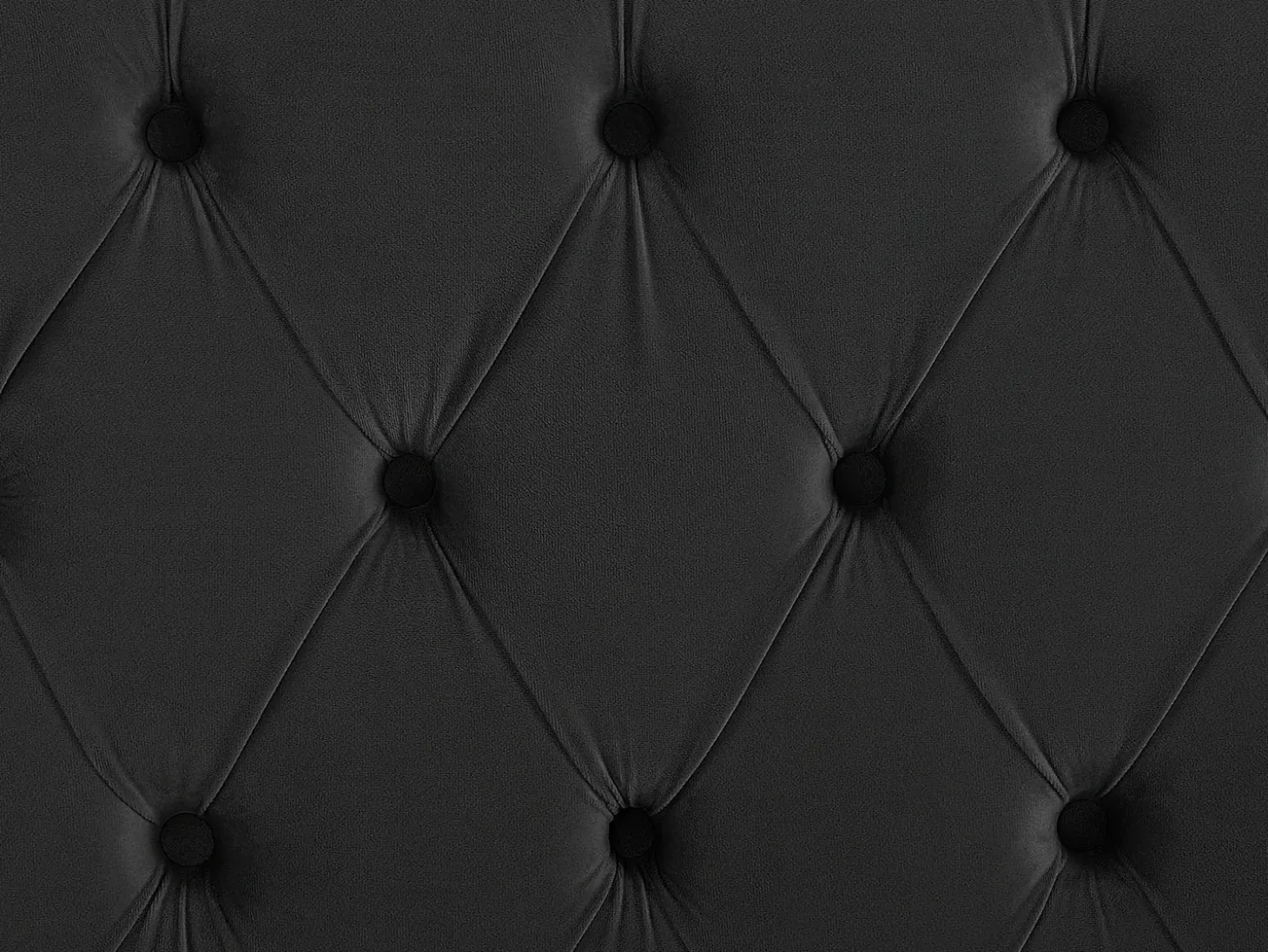 Online Welur LUBBON 160 x 200 cm Czarny Łóżka Tapicerowane|Łóżka Podwójne