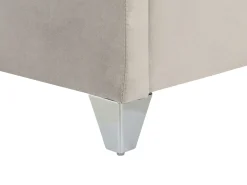 Outlet Welur LUBBON 180 x 200 cm Jasnoszary Łóżka Tapicerowane|Łóżka Podwójne
