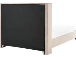 Łóżko Welur LUBBON 180 x 200 cm Pastelowy róż Łóżka Tapicerowane|Łóżka Podwójne
