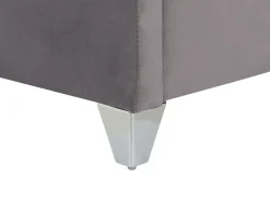 Best Welur LUBBON 180 x 200 cm Szary Łóżka Tapicerowane|Łóżka Podwójne