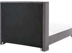 Best Welur LUBBON 180 x 200 cm Szary Łóżka Tapicerowane|Łóżka Podwójne