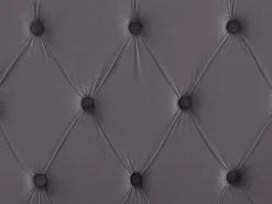 Best Welur LUBBON 180 x 200 cm Szary Łóżka Tapicerowane|Łóżka Podwójne