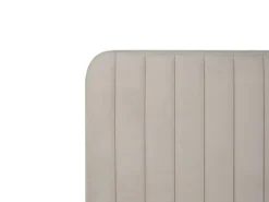 Discount Welur LUNAN 180 x 200 cm Beżowo Łóżka Tapicerowane|Łóżka Podwójne