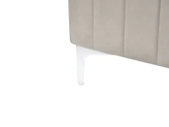 Discount Welur LUNAN 180 x 200 cm Beżowo Łóżka Tapicerowane|Łóżka Podwójne
