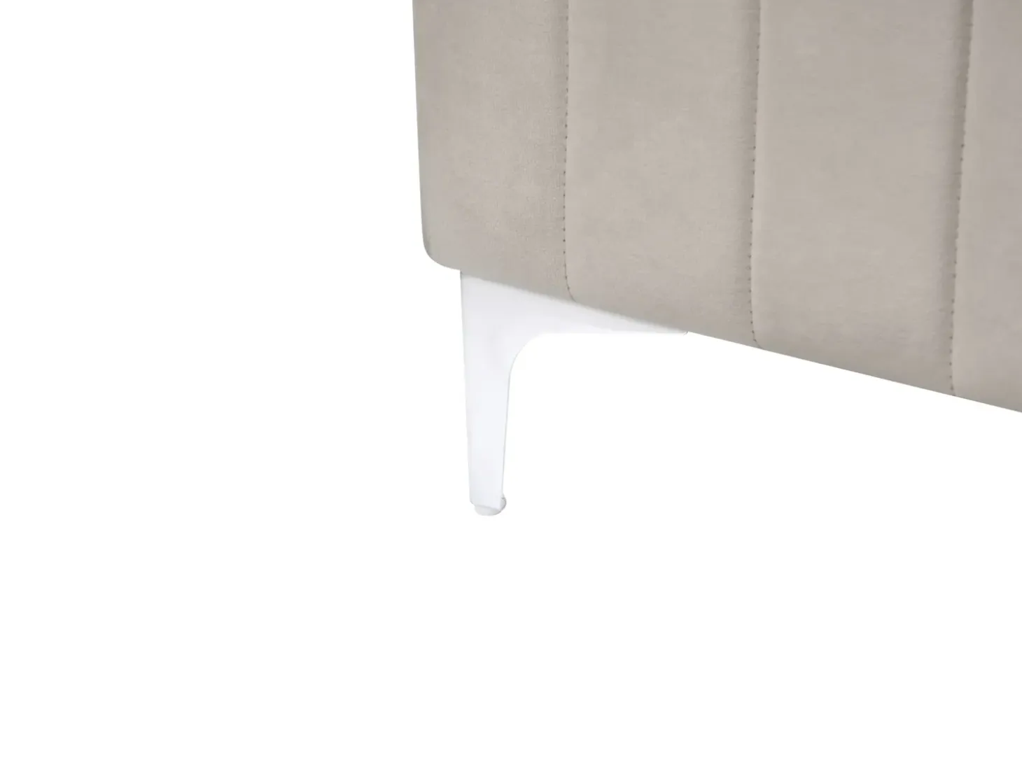 Discount Welur LUNAN 180 x 200 cm Beżowo Łóżka Tapicerowane|Łóżka Podwójne