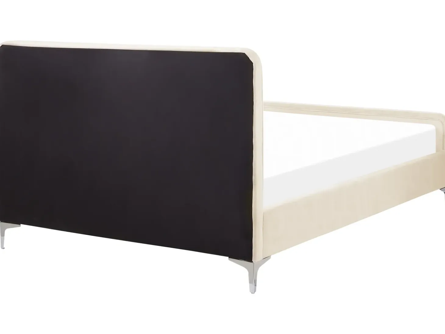 Clearance Łóżko LUNAN 140 x 200 cm Jasnobeżowy Łóżka Tapicerowane|Łóżka Podwójne
