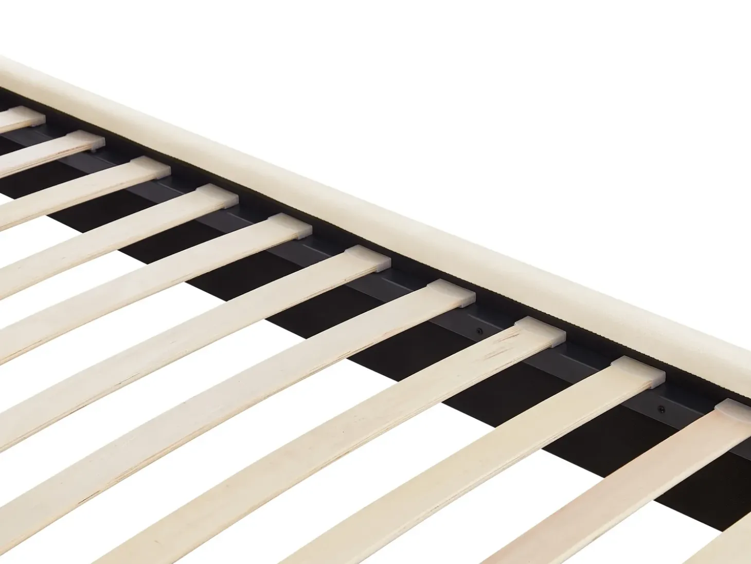 Clearance Łóżko LUNAN 140 x 200 cm Jasnobeżowy Łóżka Tapicerowane|Łóżka Podwójne