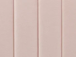 Welur LUNAN 180 x 200 cm Pastelowy róż Łóżka Tapicerowane|Łóżka Podwójne