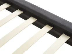 Outlet Łóżko Welur MELLE 180 x 200 cm Ciemnoszary Łóżka Tapicerowane|Łóżka Podwójne