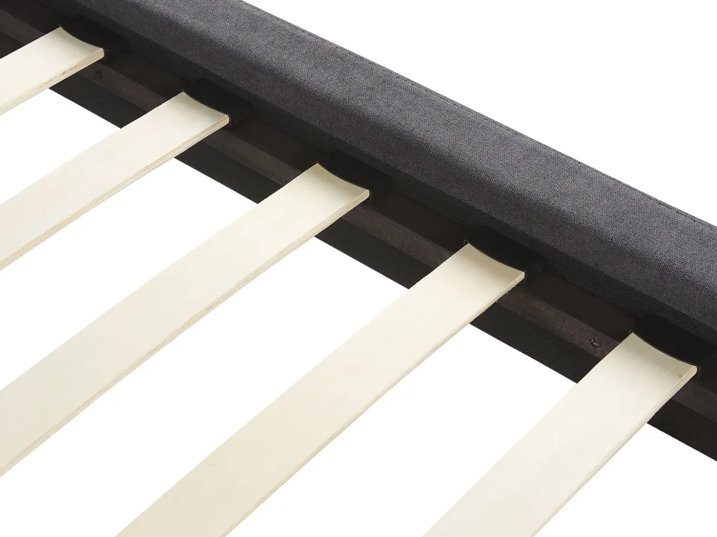 Outlet Łóżko Welur MELLE 180 x 200 cm Ciemnoszary Łóżka Tapicerowane|Łóżka Podwójne